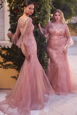 Andrea & Leo gallakjole med ærmer A1342