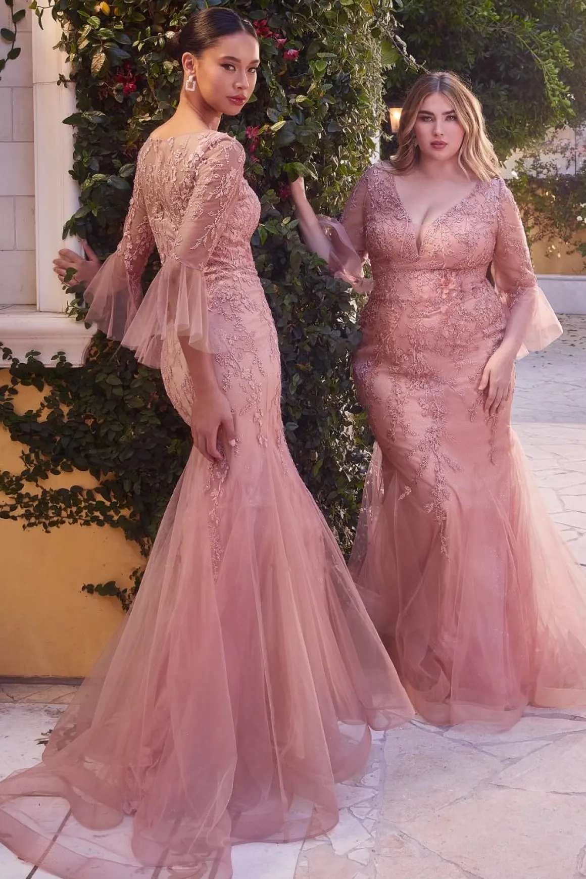 Andrea & Leo gallakjole med ærmer A1342