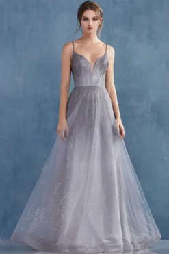 Andrea & Leo ombre glitter kjole A0936