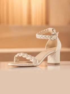 Avalia - Lola Heeled Sandal - Gold Glitter