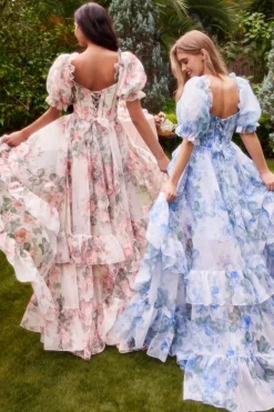 Blomstret gallakjole Andrea & Leo A1336