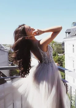 Christian Koehlert Gallakjole med tyl 0265 - Lilla