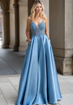 Gallakjole i mikado satin