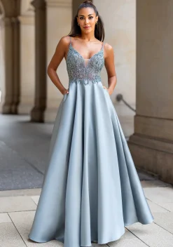 Gallakjole i mikado satin