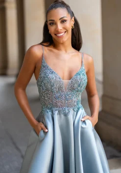 Gallakjole i mikado satin