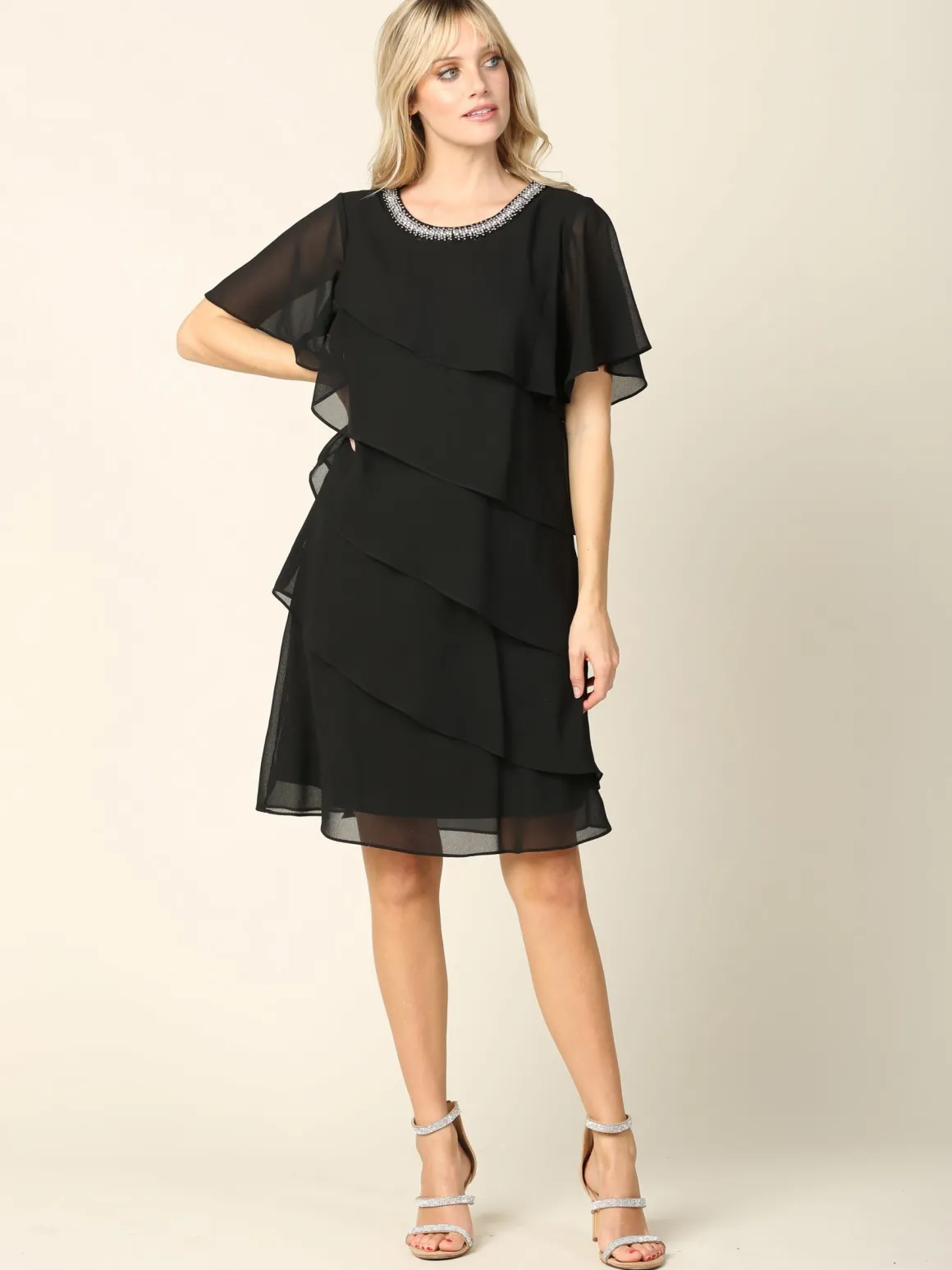 Knælang festkjole 3361