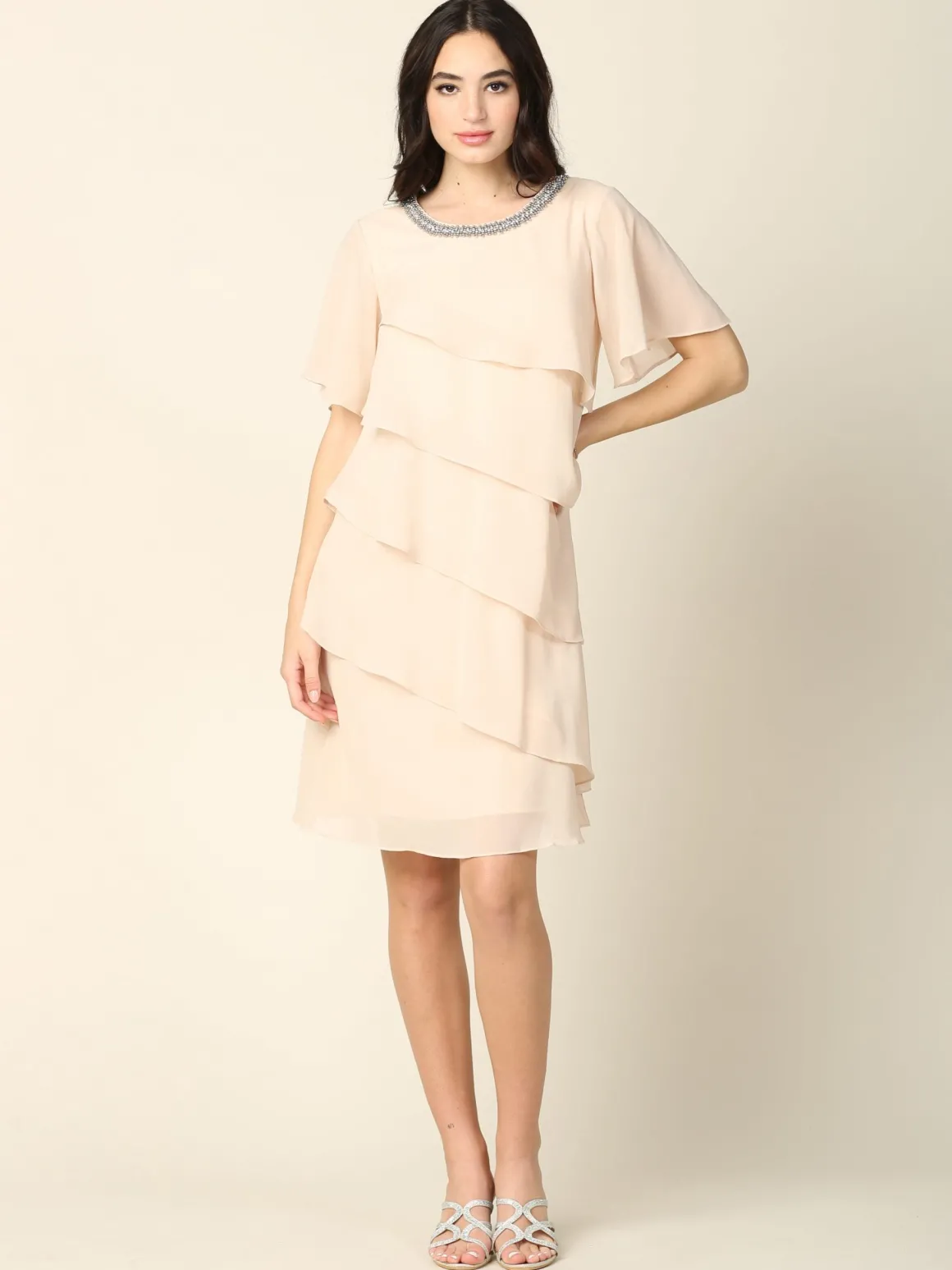 Knælang festkjole 3361