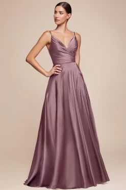 La Divine 7485 english violet satinkjole