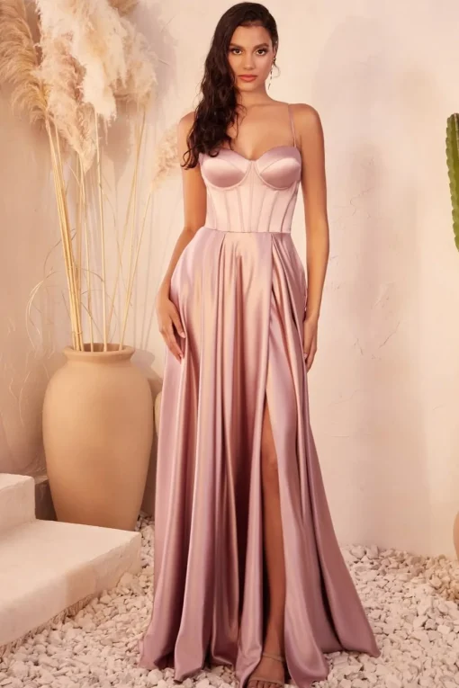 La Divine CD337 corsage gallakjole i satin