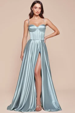 La Divine CD337 corsage gallakjole i satin