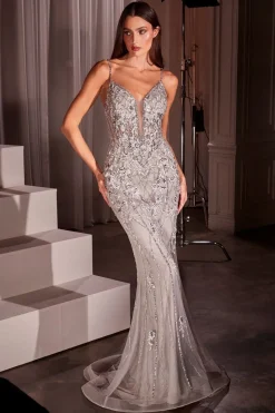 La Divine CD795 tætsiddende kjole med sten