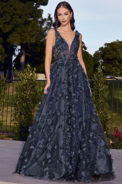 La Divine J838 gallakjole med 3d blomster