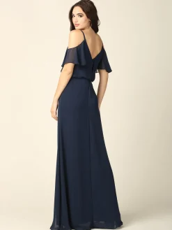 Lang festkjole med slids 3333