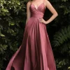 Mauve rose satinkjole La Divine 7485