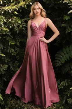 Mauve rose satinkjole La Divine 7485