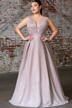 Plus size ombre glitter gallakjole 9174C