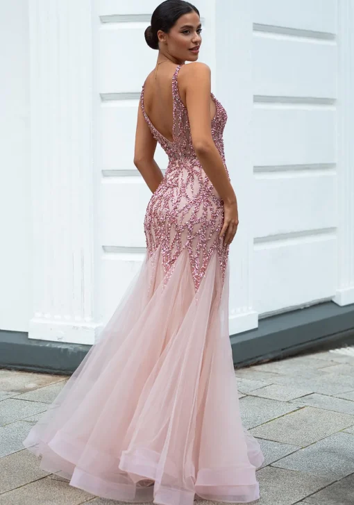 Rosa Christian Koehlert mermaid kjole 0571