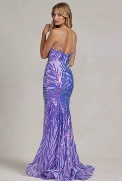 Tætsiddende pailletkjole Caroline