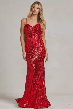 Tætsiddende pailletkjole Caroline