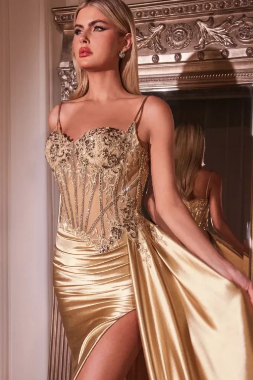 Satin gallakjole CD868